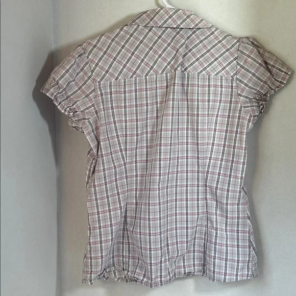 Personal identity plaid short sleeve button up size large - Picture 4 of 5